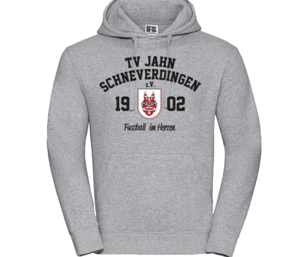 Hoodie grau mit schwarzer Schrift
