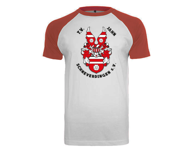 T-Shirt weiß/rot großes Logo